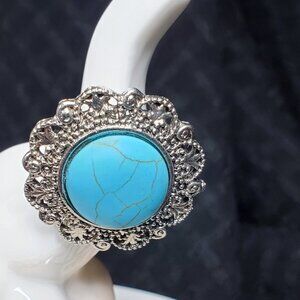Ana Sterling Silver & Genuine Turquoise Ring